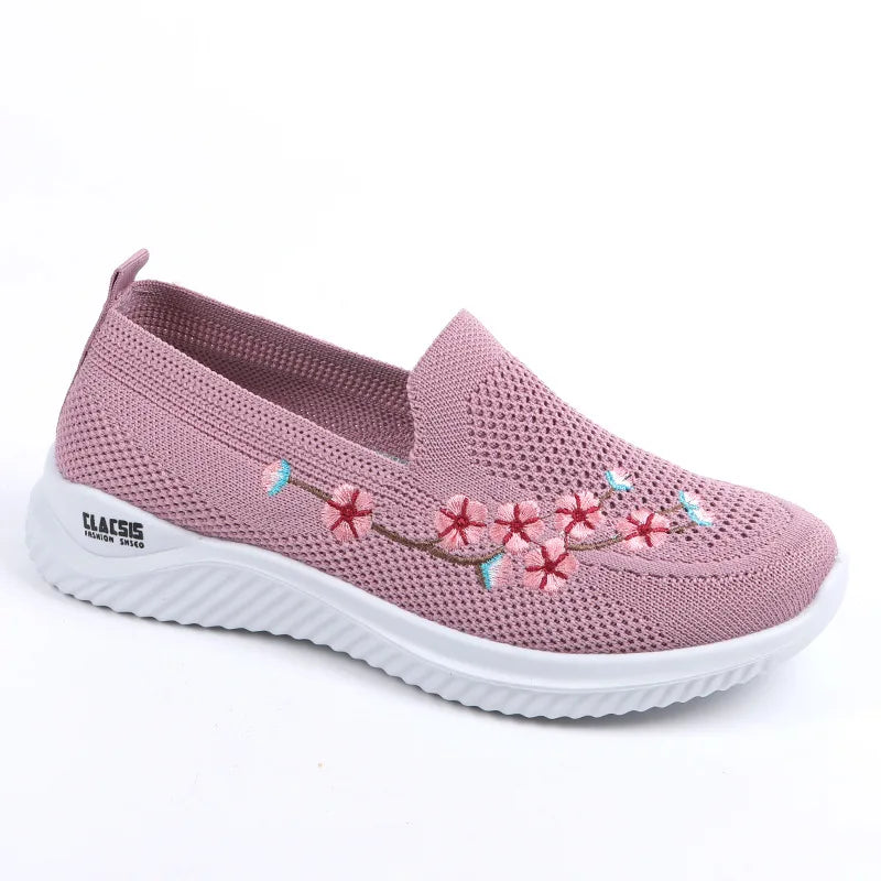 Feminine Comfort Flower Sneakers