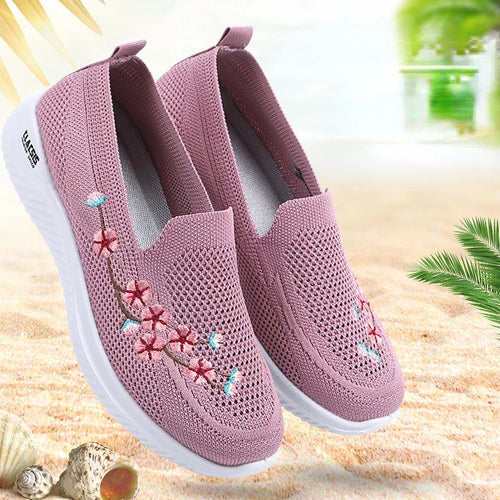 Feminine Comfort Flower Sneakers