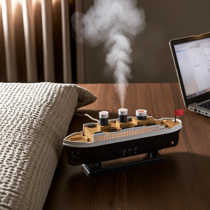 Titanic Ship Model Air Humidifier Home 250ml Remote Control Essential Oil Jellyfish Smoke Ring Spray Aroma Diffuser Humidifiers